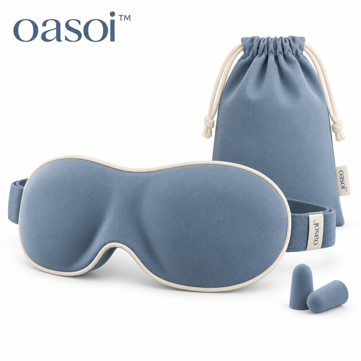 oasoi™ DriftSleep Contoured Travel Eye Mask — white background image