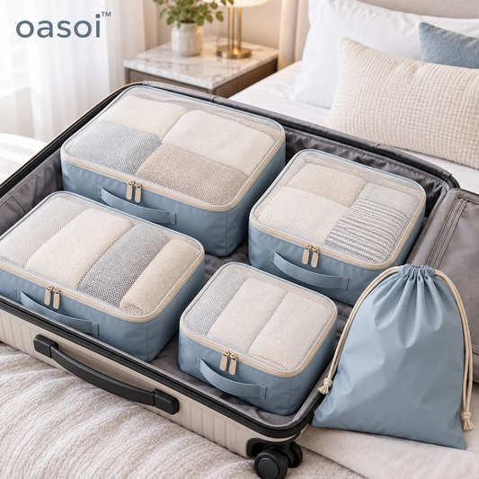 oasoi™ Cloudline 5-Piece Packing Cube Set — main lifestyle image