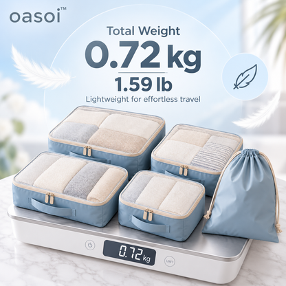 oasoi™ Cloudline 5-Piece Packing Cube Set — item weight graphic