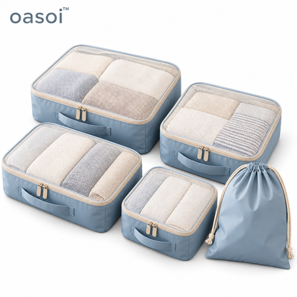 oasoi™ Cloudline 5-Piece Packing Cube Set — white-background product image