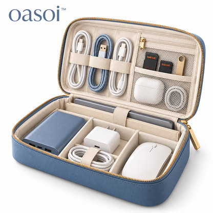 oasoi™ TechNest travel electronics organizer isolated on a clean background