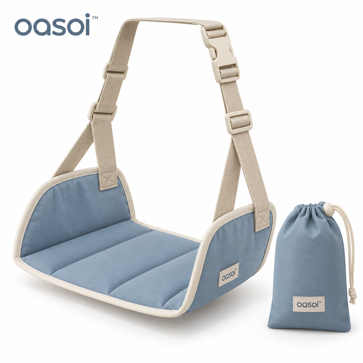 oasoi™ AirEase Adjustable Airplane Footrest — white background image
