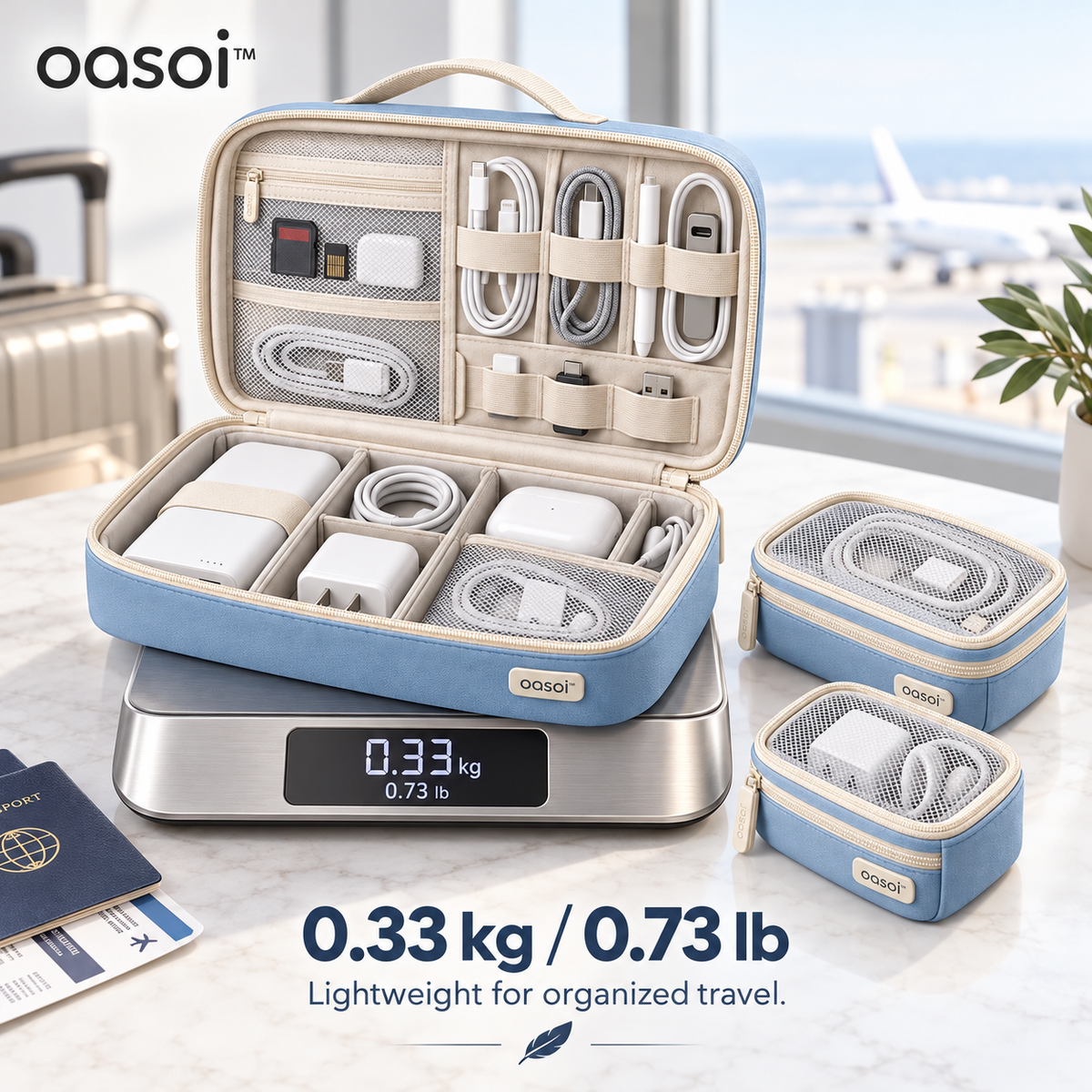 oasoi™ TechVoyage Modular Electronics Organizer Set — weight image