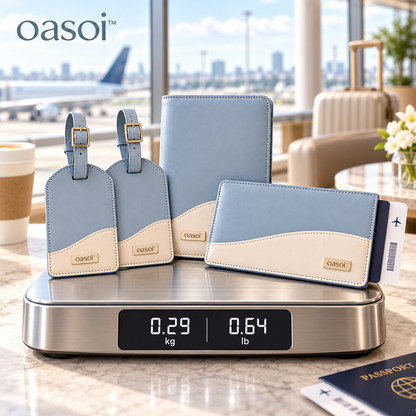 oasoi™ JourneyMark Luggage Tag and Document Set weight graphic